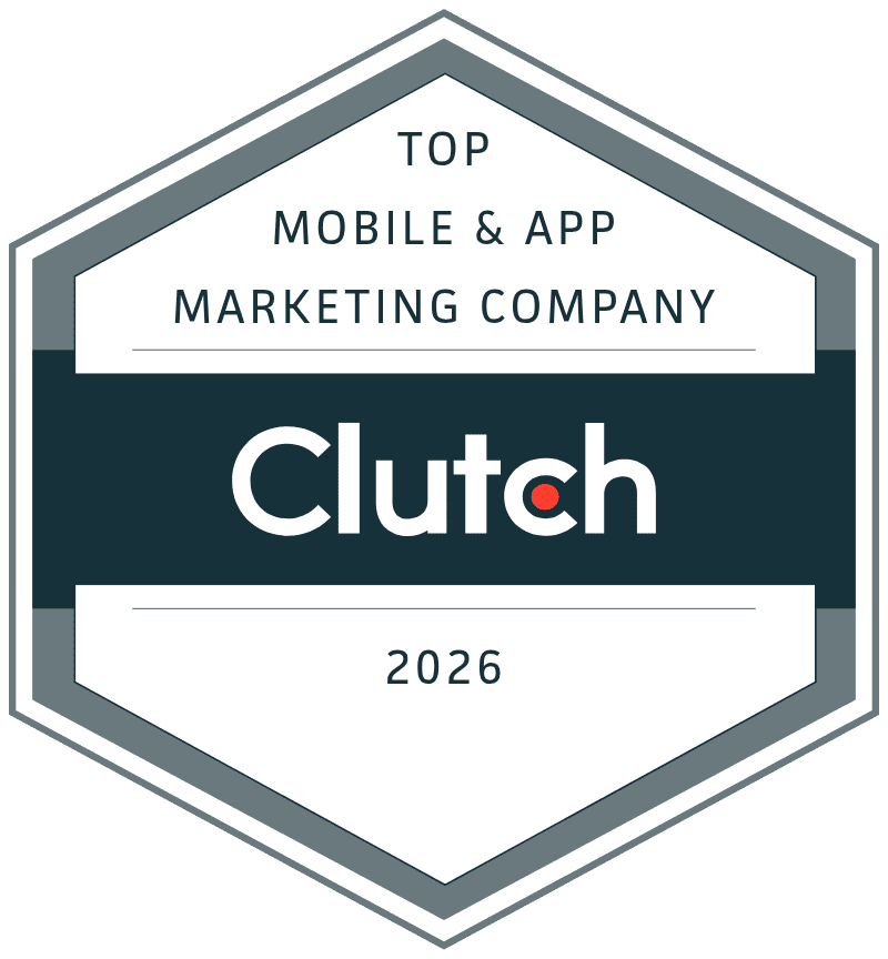 Top Clutch Mobile and App Marketing Company 2026 badge