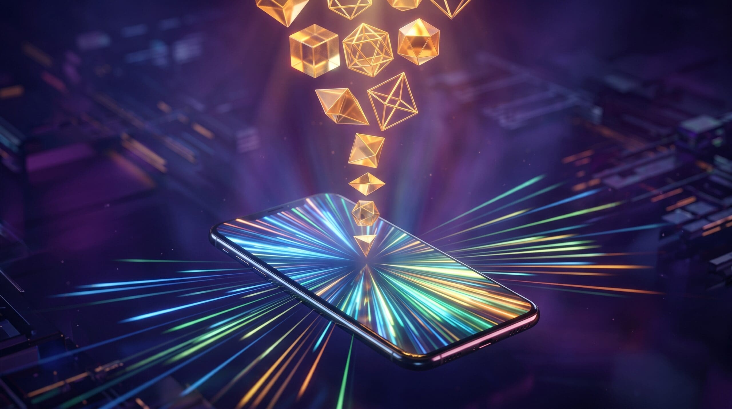 Google App Campaigns conversion funnel feeding a smartphone, Admiral Media UAC scaling concept
